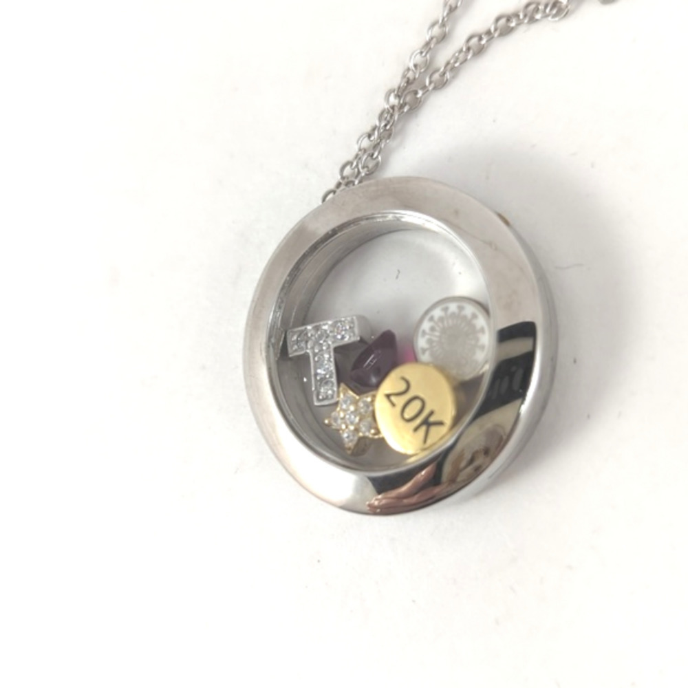 Tupperware sales award charm locket necklace